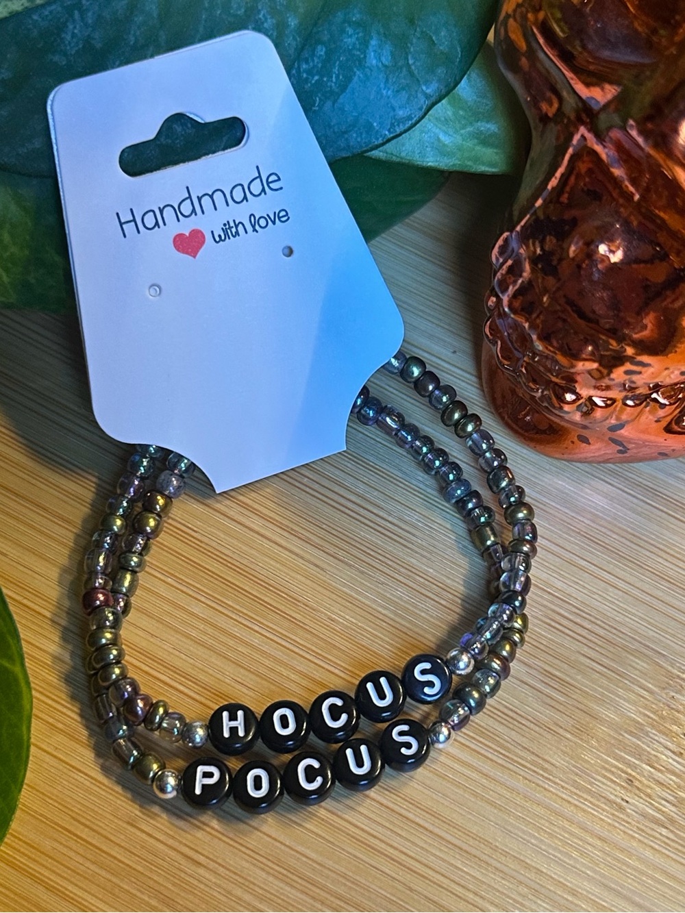 🧙‍♀️Hocus Pocus 2-PC Stretchy Beaded Bracelet Set | Handmade | Halloween Stack